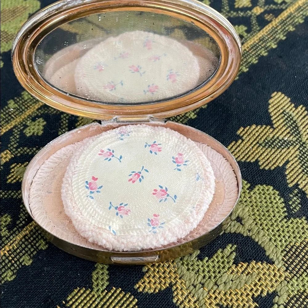 Mid 20th Century Elmo Brass Makeup Compact